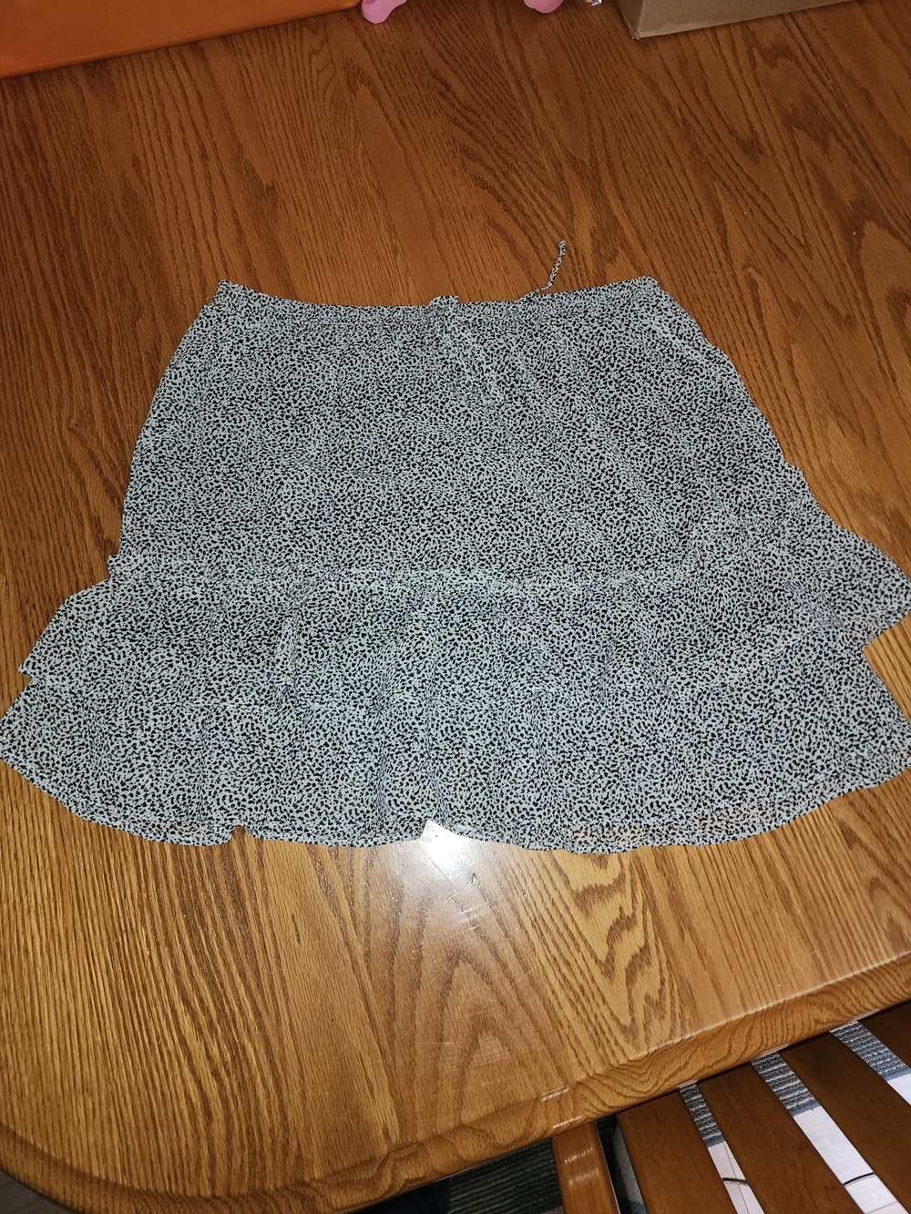 Sienna Sky Black & White Mini Skirt with Ruffle Hem